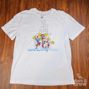 Walt Disney World WDW White Castle Mickey & Friends Cheerleader NWT T Shirt Sz L